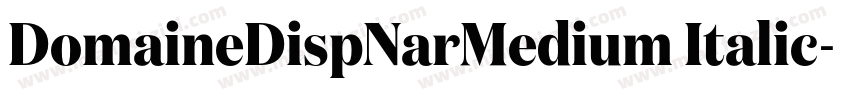 DomaineDispNarMedium Italic字体转换